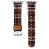 Watch Band For Apple Watch Series 10 Ultra 9 8 7 SE 6 5 4 3 2 1 46mm 49mm 45mm 44mm 42mm Vintage Wool+Leather Strap