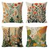 Новая весенняя наволочка с растениями и цветами для создания атмосферы высокого класса в гостиной, декоративная наволочка для диванной подушки