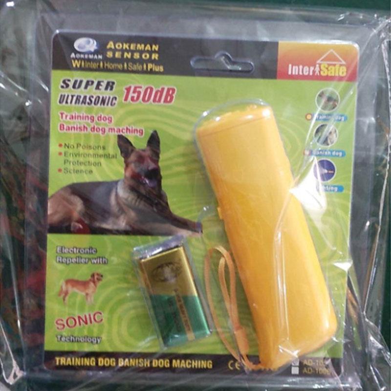 1 шт. Устройство для дрессировки собак, отпугиватель собак, ультразвуковой, без батареи, высококачественный светодиодный тренажер, ультразвуковой, 3 в 1, изящный, черный, для домашних собак, уникальный