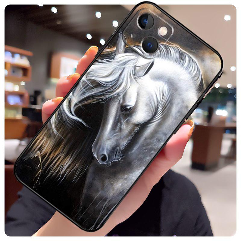 Доминирующий Крутой Чехол с Лошадью для iPhone 16 14 15 Pro Max 12 13 Mini 11 15 Pro Max Plus X XS Max XR Чехол для Телефона