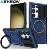 KEYSION Чехол MagSafe для Samsung S24 Ultra S23 + S22 S21 S20 FE, защитный чехол для камеры, чехол для телефона Galaxy Note 20 Ultra