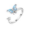 Rotatable Butterfly Open Ring For Women Adjustable Index Finger Ring Unique Personalized Fashion Jewelry Gift