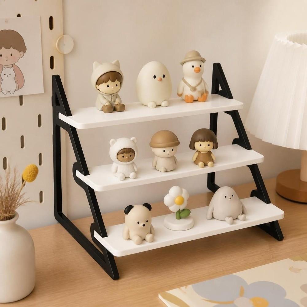 3D Printing Cosmetic Perfume Storage Rack 3 Tier Seasoning Organizer Doll Model Shelf Collectibles