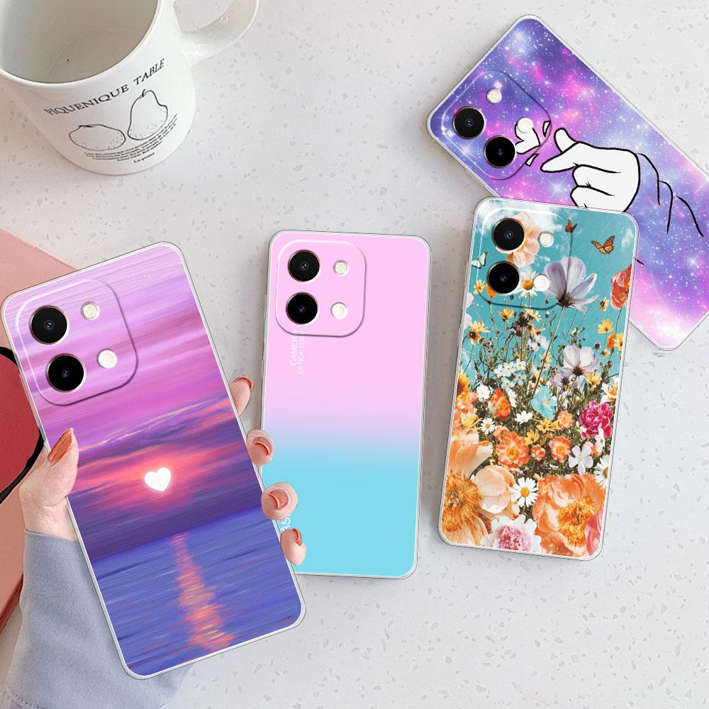 For Vivo Y28 5G 4G Case For Vivo Y36i 5G Cover Bumper Shockproof Clear Soft Silicone TPU Phone Case for Vivo Y36 Y28 Y36i Fundas