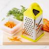Cheese Grater with Container Stainless Steel Box Grater for Vegetables Ginger Potatoes Professional Handheld Grater with 4 Sides Sharp Blades
