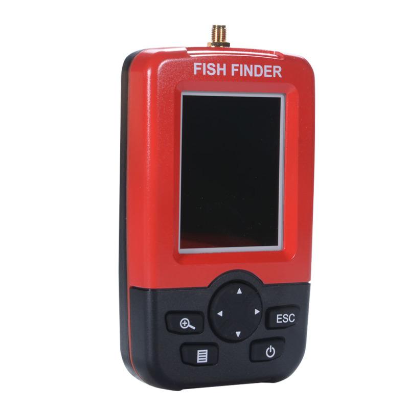Умный портативный эхолот с беспроводным перезаряжаемым эхолотом длиной 100 м и датчиком эхолота с точечной матрицей 45 м