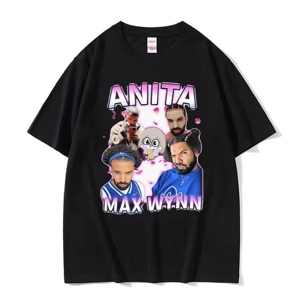 Anita Max Wynn Drake Funny Meme Graphic Tshirts Unisex Womens Vintage Hip Hop Style Tshirt 100 Cotton Short Sleeve T Shirt Tops