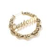 THE BLING KING Custom Letters Earring Heart Stainless Earrings For Women Large Hoop Acrylic Earrings Trendy Accessories Jewelry