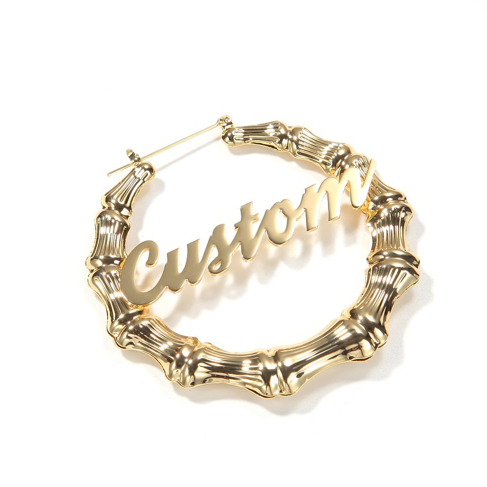 THE BLING KING Custom Letters Earring Heart Stainless Earrings For Women Large Hoop Acrylic Earrings Trendy Accessories Jewelry