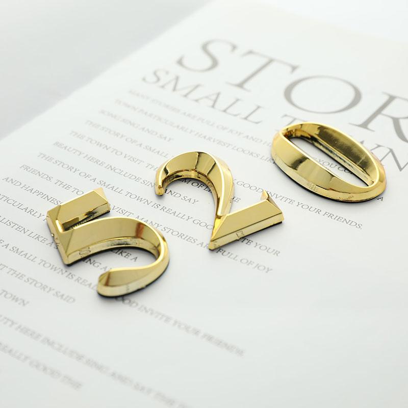 1 шт., высота 5 см, золотая домашняя наклейка, адресная дверная этикетка, золотой номер современного дома