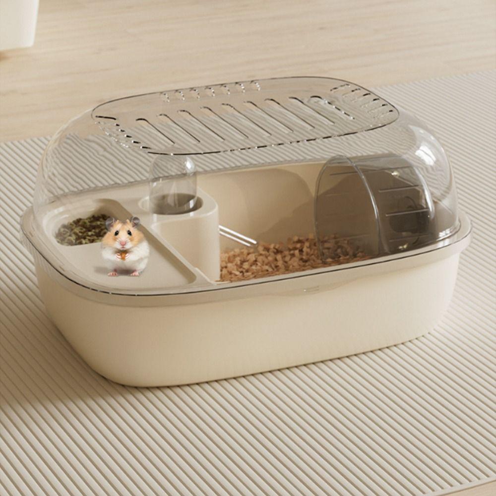 Double Layer Hamster Cage Breathable Visible Small Animal Carrier Translucent Large Space Pet Transport Box Pet Travel