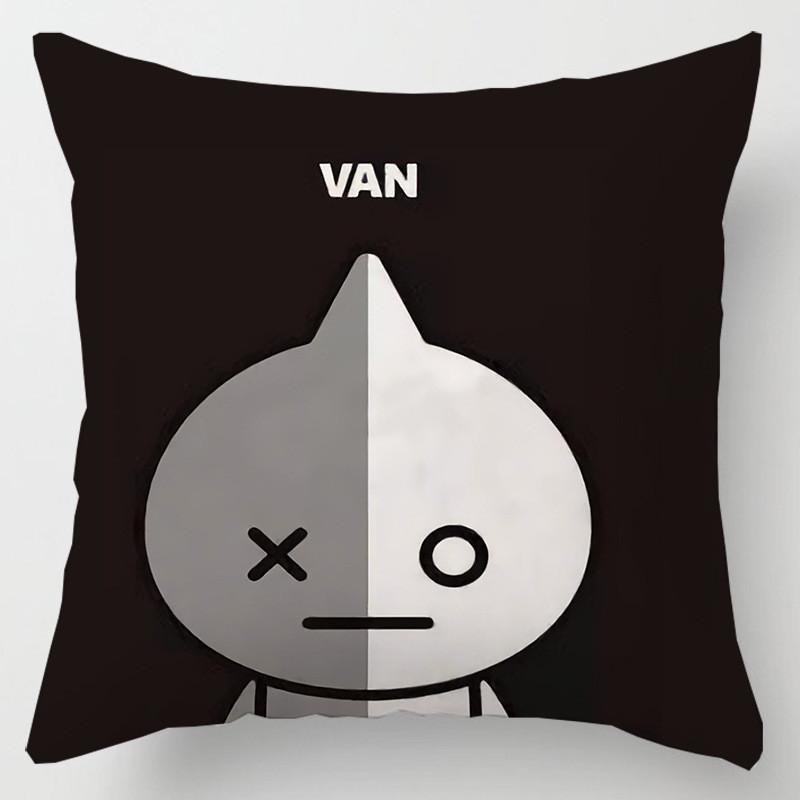 Подушка Bt21 Мультяшный Чехол Декоративная Мягкая Наволочка Диван Автомобиль Накидка-Протектор