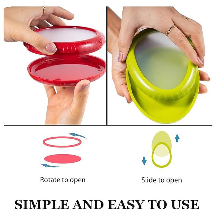 4 шт. держатель для хранения лука, авокадо, помидоров, многоразовые контейнеры для хранения в холодильнике - идеально подходит для чеснока, лука, лимонов и картофеля