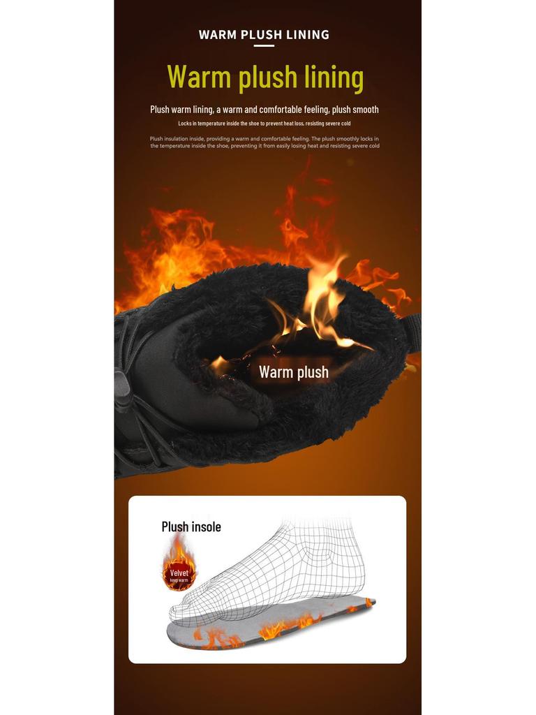 Unisex Waterproof Wide-Toe Winter Snow Boots - High-Top, Cold-Proof, Barefoot-Style for Outdoor Sport.