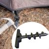 Earth Anchor Full Spiral Stand Base Sturdy Swivel Rings Camping Tent Peg for Garden