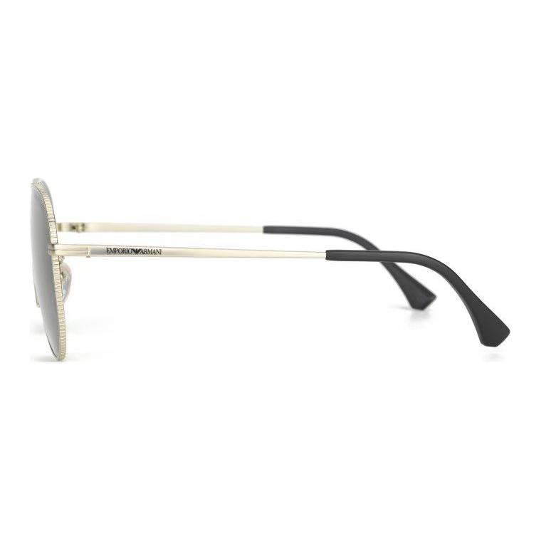 Emporio Armani Pilot Style Sunglasses With Leg Markings Unisex sunglasses Silver OEA2149D-300271