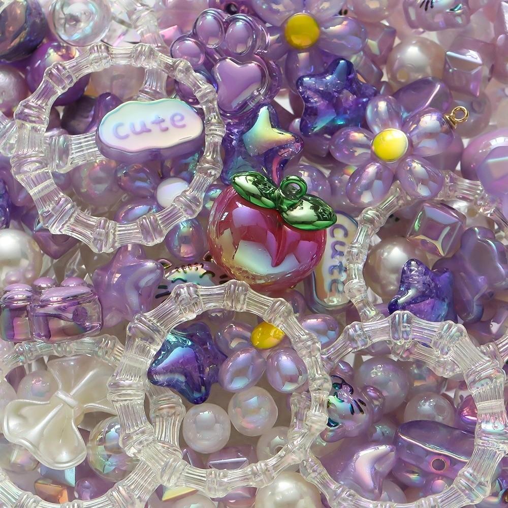 Акриловые бусины смешанных цветов 12~50 мм Бусины для изготовления ювелирных изделий Случайные бусины для браслетов DIY Поделки