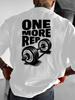 One More Rep Barbell Gym Graphic Tee for Unisex Breathable 100 Cotton Perfect Summer Streetwear Trendy Fitness Motivation Style