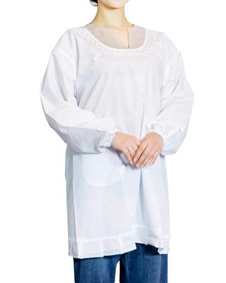 Кухонный фартук для западной одежды с рукавами [KYOETSU], белый, женский (M)