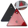 2PCS Trailer Red Triangle Reflectors For Gate Posts Rear Reflectors Screw-on Caravan Triangle Reflective For Trailer