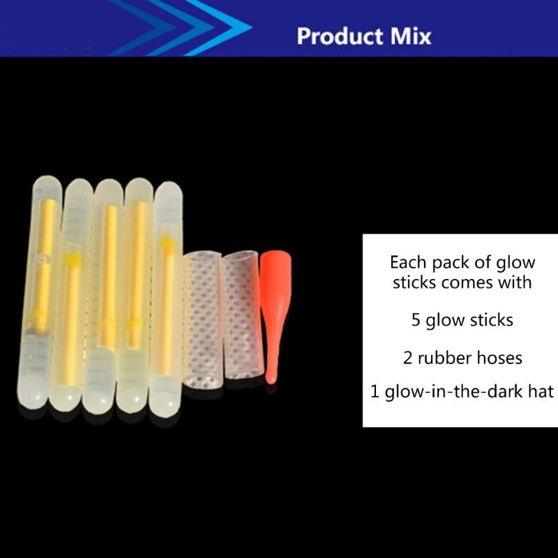 Fishing Glow Sticks for Bobbers Bells-Night Fishing Rod Light Fluorescent Green-Rod Tip Glow Sticks Fishing Accessories
