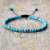 Luxury New Stone Handmade Beaded Men's and Women's Bracelets Turquoise Adjustable Bracelets European and American Fashion Jewelry Couple Gifts