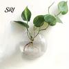 Decorative Wall Planter Hanging Glass Clear Flower Vase for Hydroponics Plants Greenery Home Decor Mount Terrarium Propagation Station Bathroom Office