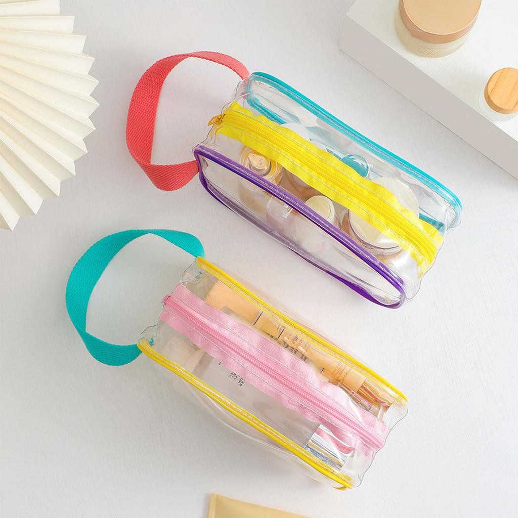 Модная прозрачная косметичка из ПВХ для женщин, косметички на молнии, косметика для случая Tr