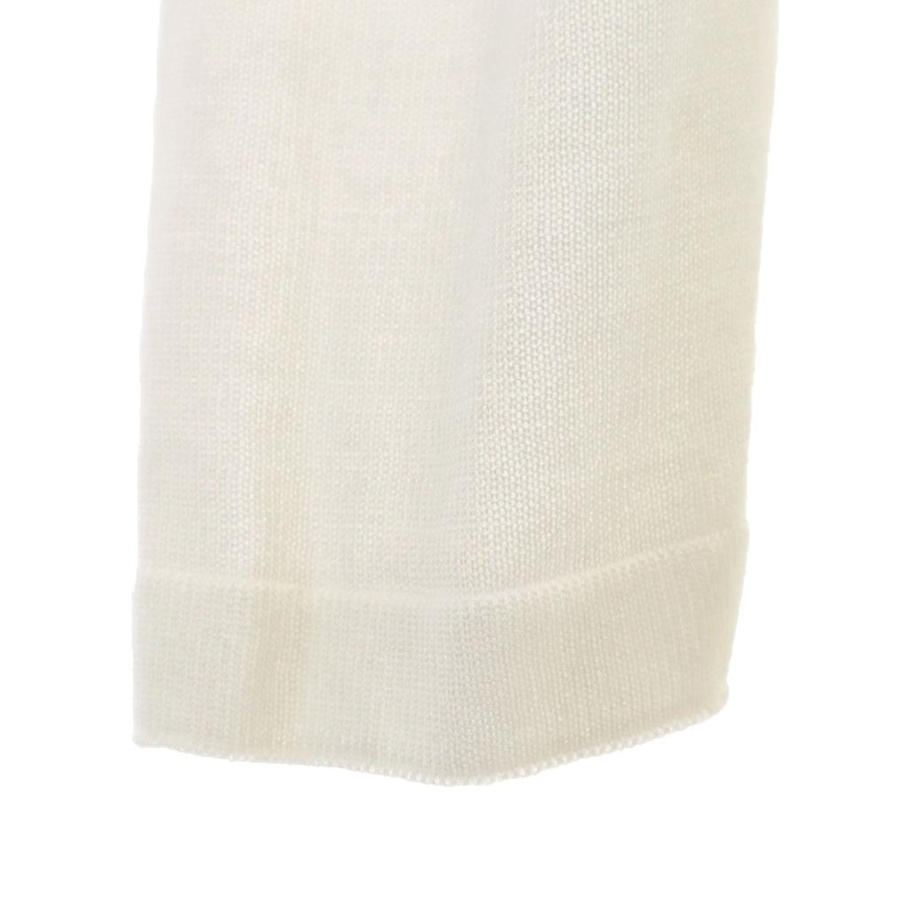 Rene Сделано в Японии Длинный вязаный кардиган с длинным рукавом 38 кремово-белый Женский Б/У