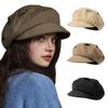 Fashion Autumn Winter Warm Beret Hat for Women Girls Keep Warm Windproof Octagonal Hats French Retro Berets Literary Elegant Painter Caps Korean Style