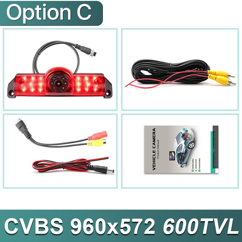 CCD AHD 1080P камера заднего вида для крепления на крыше автомобиля с тормозным фонарем для Chevy Express GM GMC Savana Cargo Van Transporter 2003-2018