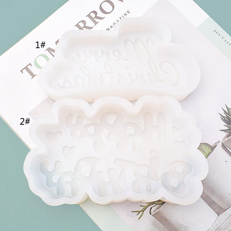 Happy Birthday Silicone Mold for DIY Candles, Plaster, and Diffuser Stones