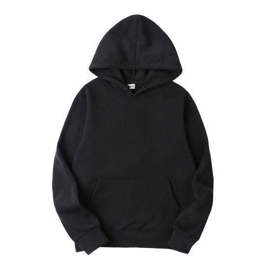 Толстовка унисекс с большим передним карманом, однотонная свободная толстовка с капюшоном, длинные рукава, повседневная спортивная толстовка с капюшоном