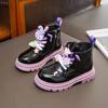 Модные милые короткие ботинки для девочек, осенние, новые, мягкие, нескользящие, повседневные ботинки с рисунком из мультфильмов