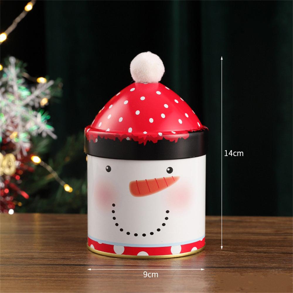 Creative Christmas Candy Storage Box Tin Metal Sealed Jar Packing Boxes Tinplate Cookie Candy Storage Christmas Party Supplies