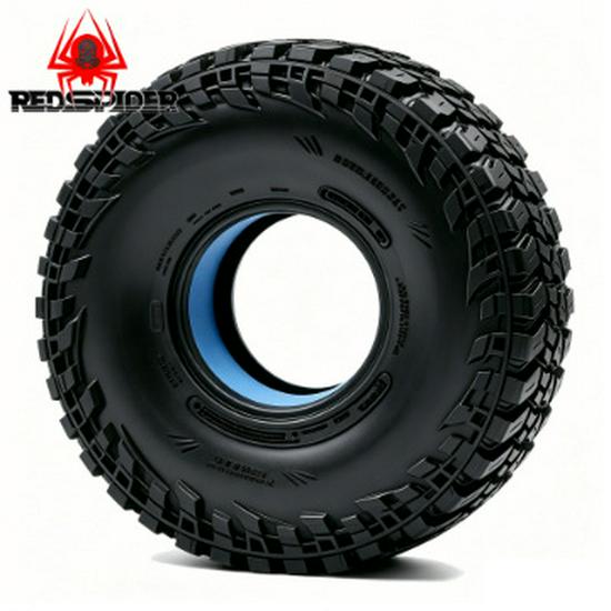 RS Red Spider 2.2" Climbing Car Tires, Wide Tire Skin, Double Stage Sponge, 146mm