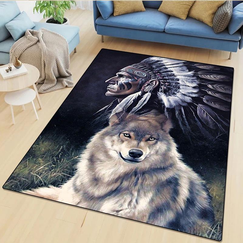 Native American Print Rug - home decoration Carpet For Living Room Bedroom Flooring Computer Chair Area Rug