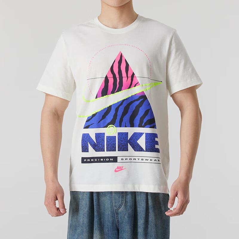 Nike SS25 Модная Повседневная Удобная Дышащая Футболка с Коротким Рукавом Мужская Белая HV9150-133