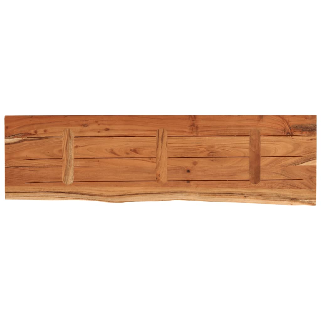 Table Top 140x40x2.5 cm Rectangular Solid Acacia Wood Live Edge