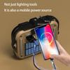Projector Flood Light Adjustable Color Temperature Portable Construction Lamp Solar-Powered Work Light Travel Hiking Floodlight