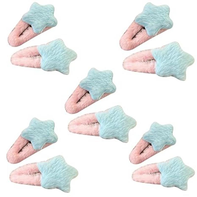 10 шт. милые пушистые звездочки аксессуары для волос женские элегантные металлические заколки для волос нескользящие звездочки заколки боковые заколки