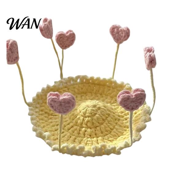 Diy Flower Coaster Set Blooming Crochet Kit, 3D Cup Mat for Coffee Tea Personalized Home Decor Mugs, DIY Craft Set, Heat-Insulating Non-Slip
