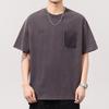 Retro Short-sleeved T-shirt Men's Loose Casual Half-sleeved Round Neck Pure Cotton Shirt