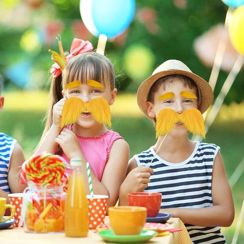 Pack Of Three Fake Beard Self Adhesive Cosplay Outfit Accessories Eyebrow Set Festival Party