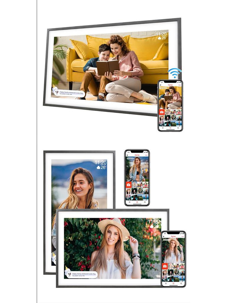 15,6" Frameo Uhale Умная цифровая фоторамка WiFi - Большой экран с подключением к облаку