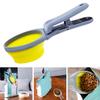 3-in-1 Collapsible Pet Scoop Measuring Cups Bag Sealing Clip Portable Dog Cat Food Spoon for Travel Feeding