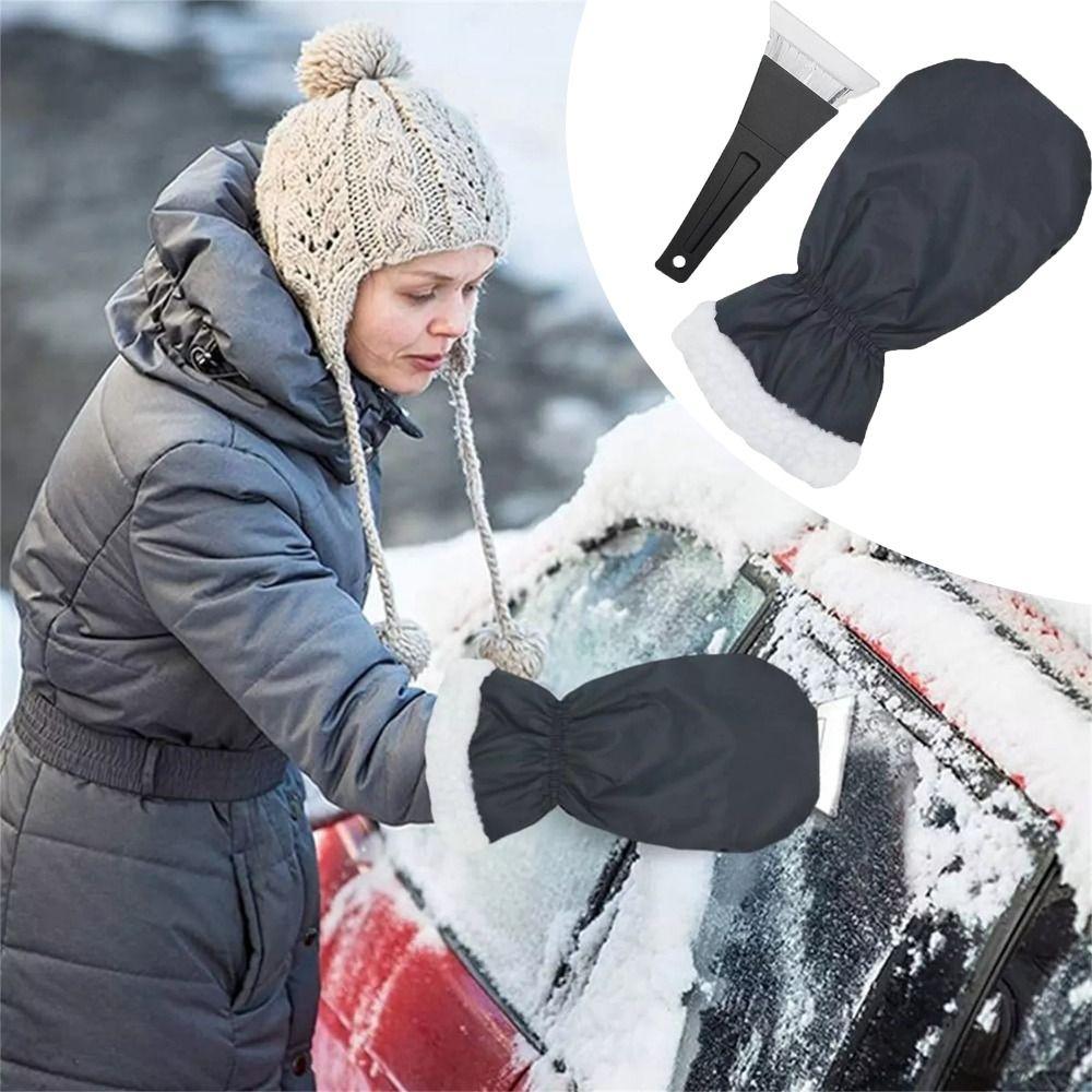 With Glove Snow Scraper Lambswool Cleaning Snow Shovel Portable Snow Shovel Gloves  Auto Window