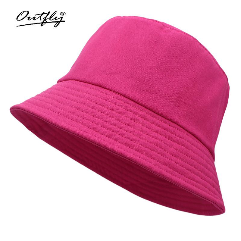 Solid Color Bucket Hat Cotton Shows Small Face Daily Face Covering Sunscreen Basin Hat Bucket Hat Can Be Printed LOGO