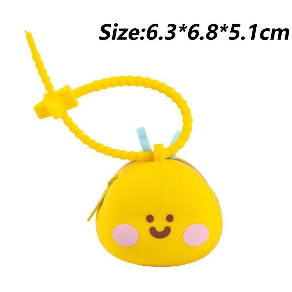 Waterproof Silicone Bee Keychain Cute 3D Mini Storage Bag Durable Cartoon Coin Purse  Boys Girls