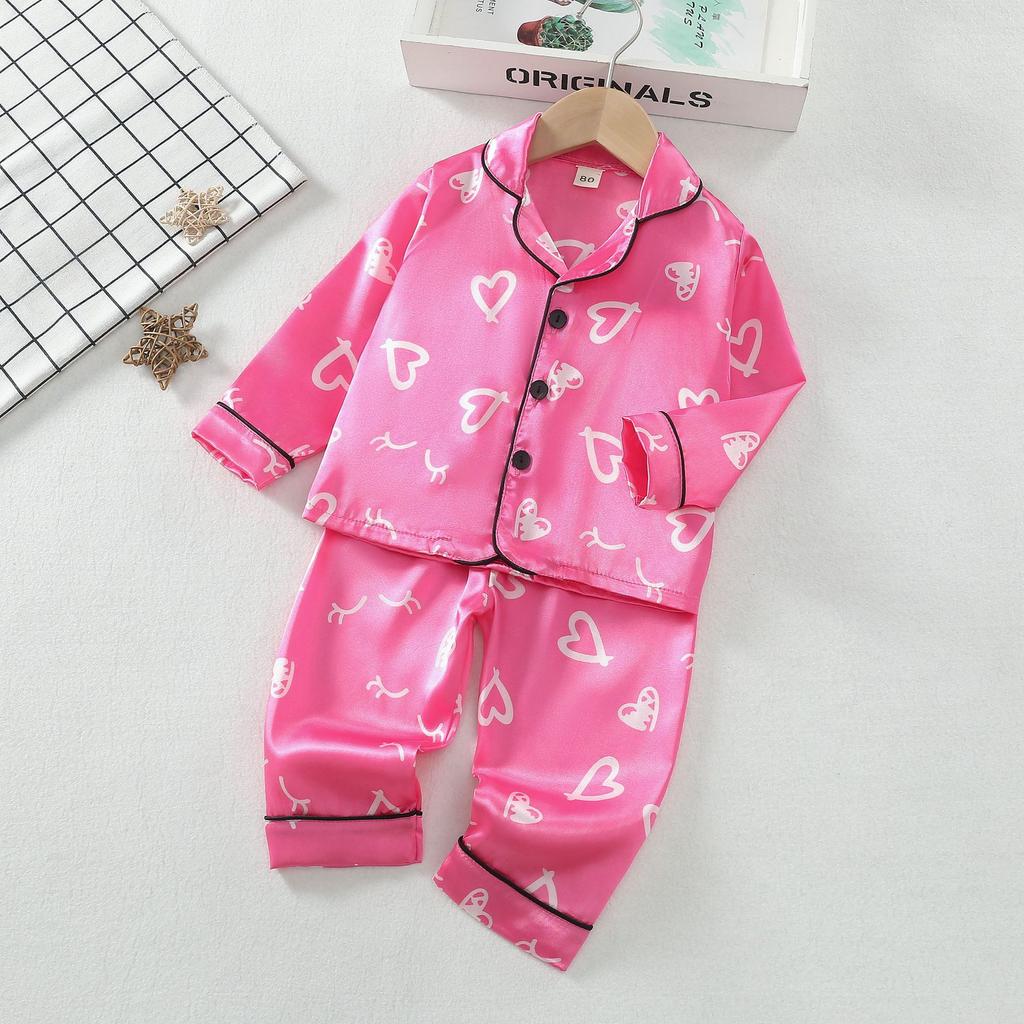 Осенний комплект одежды для девочек, детская пижама, рубашка с длинными рукавами и штаны, комплект из двух предметов, детская одежда для сна, одежда для малышей, костюм для младенца